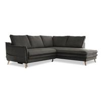 Sulankstoma kampinė sofa tamsiai pilkos spalvos (su dešiniuoju kampu) Charming Charlie – Miuform