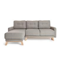 Šviesiai pilka modulinė kampinė sofa-lova Bonami Selection Pop