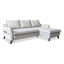 Šviesiai smėlio spalvos sofa-lova Miuform Charming Charlie, dešinysis kampas