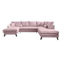 Rožinės spalvos U formos sofa-lova Miuform Charming Charlie, dešinysis kampas