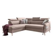 Sulankstoma kampinė sofa smėlio spalvos (su kairiuoju kampu) Sweet Harmony – Miuform