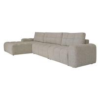 Šviesiai rudos spalvos sulankstoma/su sandėliavimo vieta modulinė kampinė sofa (su kairiuoju kampu) Lulu – Miuform