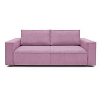Sulankstoma sofa rožinės spalvos iš kordinio velveto 245 cm Nihad – Bobochic Paris