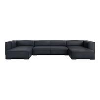 Iš odos kampinė sofa tamsiai mėlynos spalvos („U“ formos) Madame – Windsor & Co Sofas