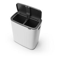 Iš plieno šiukšliadėžė baltos spalvos rūšiavimui/galima atidaryti palietus 60 l Bo Touch Bin – Brabantia