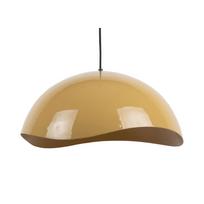 Kabantis šviestuvas garstyčių spalvos ø 50 cm su metaliniu gaubtu Waved – Leitmotiv