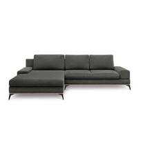 Tamsiai pilka kampinė sofa-lova Windsor & Co Sofas Planet, kairysis kampas