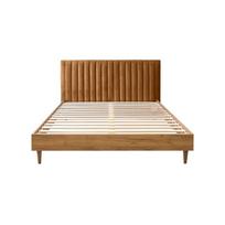 Dvigulė lova vario spalvos/natūralios spalvos su lovos grotelėmis 180x200 cm Oceane – Bobochic Paris