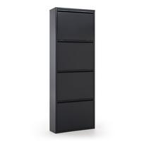 Antracito spalvos iš metalo atlenkiama spintelė batams 50x136x15 cm Ode – Kave Home