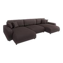 Rudos spalvos iš kordinio velveto sulankstoma/su sandėliavimo vieta kampinė sofa Sara – Ropez