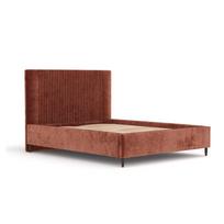 Dvigulė lova raudonos plytų spalvos audiniu dengta su sandėliavimo vieta su lovos grotelėmis 180x200 cm Etero – Maison de Rêve