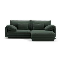 Kampinė sofa tamsiai žalios spalvos (su dešiniuoju kampu) Torino – Micadoni Home