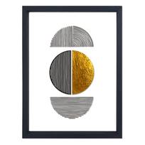Stiklo paveikslas juodame rėmelyje Vavien Artwork Shapes II., 32 x 42 cm