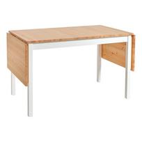 Baltos spalvos sulankstomas valgomojo stalas iš pušies medienos Bonami Essentials Brisbane, 120 (200) x 70 cm