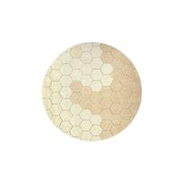 Skalbiamas/rankų darbo iš medvilnės apvalios formos kilimas ochros spalvos ø 140 cm Honeycomb Golden – Lorena Canals