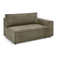 Modulinė sofa šviesiai žalios spalvos iš kordinio velveto (su dešiniuoju kampu) Nihad modular – Bobochic Paris