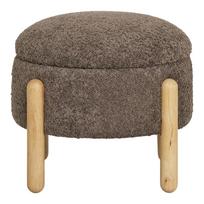 Iš boucle taburetė rudos spalvos Medas – House Nordic
