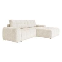 Kreminės spalvos sulankstoma/su sandėliavimo vieta modulinė kampinė sofa (su dešiniuoju kampu) Lulu – Miuform