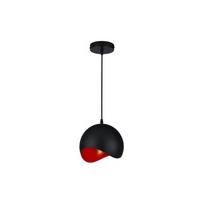 Kabantis šviestuvas raudonos spalvos/juodos spalvos ø 20 cm su metaliniu gaubtu Mavia – GTV