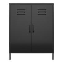 Iš metalo spintelė juodos spalvos 40x102x80 cm Mission District – Støraa