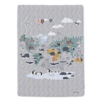 Iš satino medvilnės dygsniuota antklodė ir pagalvės užvalkalas komplekte 140x200 cm – Butter Kings
