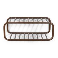Tamsiai rudos spalvos iš metalo pakabinama spintelė batams 72x28x35 cm Retro – Spinder Design