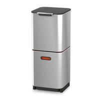 Iš plieno šiukšliadėžė sidabrinės spalvos rūšiavimui 40 l Totem Compact – Joseph Joseph