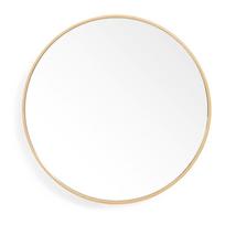 Sieninis veidrodis su ąžuoliniu rėmu Wireworks Glance, ø 45 cm