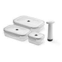 3 maisto dėžučių ir vakuuminio siurblio rinkinys Compactor Food Saver