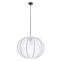 Baltos spalvos kabantis šviestuvas ø 52 cm su tekstiliniu gaubtu Mellow – Candellux Lighting
