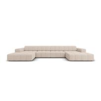 Kampinė sofa smėlio spalvos („U“ formos) Chicago – Cosmopolitan Design