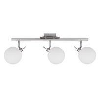 Sidabrinės spalvos lubinis šviestuvas su stikliniu gaubtu 12x62 cm Ghost - Candellux Lighting