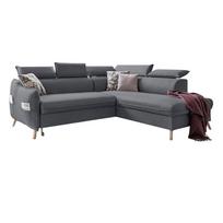 Sulankstoma kampinė sofa tamsiai pilkos spalvos (su dešiniuoju kampu) Sweet Harmony – Miuform