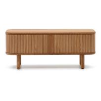 Natūralios spalvos TV spintelė iš uosio 120x50x40 cm Mailen – Kave Home