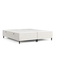Dvigulė lova kreminės spalvos audiniu dengta su sandėliavimo vieta 180x200 cm Tate – Maison de Rêve