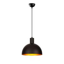 Juodos spalvos/auksinės spalvos kabantis šviestuvas ø 30 cm su metaliniu gaubtu Bakh – Opviq lights