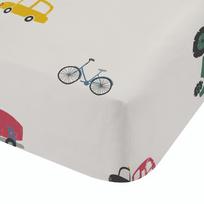 Baltos spalvos iš medvilnės viengulė vaikų patalynė su guma 90x190 cm Transport – Bianca