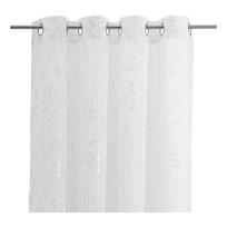 Baltos spalvos/sidabrinės spalvos permatoma užuolaida 140x260 cm Buds – Casa Selección