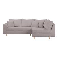 Kampinė sofa pilkos spalvos iš kordinio velveto (su dešiniuoju kampu) Ariella – Ropez