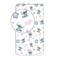 Iš medvilnės viengulė vaikų patalynė su guma 90x200 cm Lilo and Stitch – Jerry Fabrics