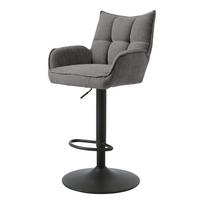 Pilkos spalvos reguliuojamo aukščio baro taburėtės 2 vnt. Marilla – Unique Furniture