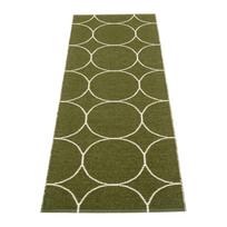 Tamsiai žalios spalvos lauko kilimas 70x200 cm Boo Dark Olive – Pappelina