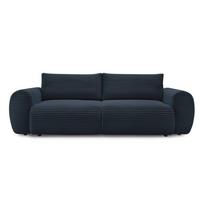Iš kordinio velveto sulankstoma sofa tamsiai mėlynos spalvos 257 cm Lucien – Bobochic Paris