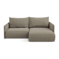 Smėlio spalvos sulankstoma/su sandėliavimo vieta kampinė sofa (su dešiniuoju kampu) Nanea – Makamii
