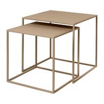 Metalinis kavos staliukai smėlio spalvos 2 vnt. 40x40 cm Fera – Blomus