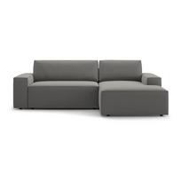 Iš velveto sulankstoma/su sandėliavimo vieta kampinė sofa šviesiai pilkos spalvos (su dešiniuoju kampu/su gultu) Jodie – Micadoni