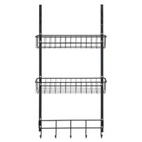 Juoda ant durų pakabinama lentyna Wenko Rack