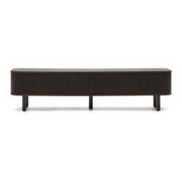 TV spintelė tamsiai rudos spalvos iš uosio 200x50 cm Mailen – Kave Home
