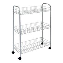 Mobilus stovas su 3 lentynomis Metaltex Ascona Slim De Luxe, aukštis 84 cm