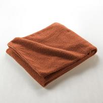 Raudona/oranžinė fleece tipo antklodė ir pledas 180x220 cm Curly Wooly – douceur d'intérieur